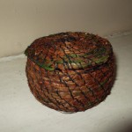 Coiled hair moss basket by Angela Price