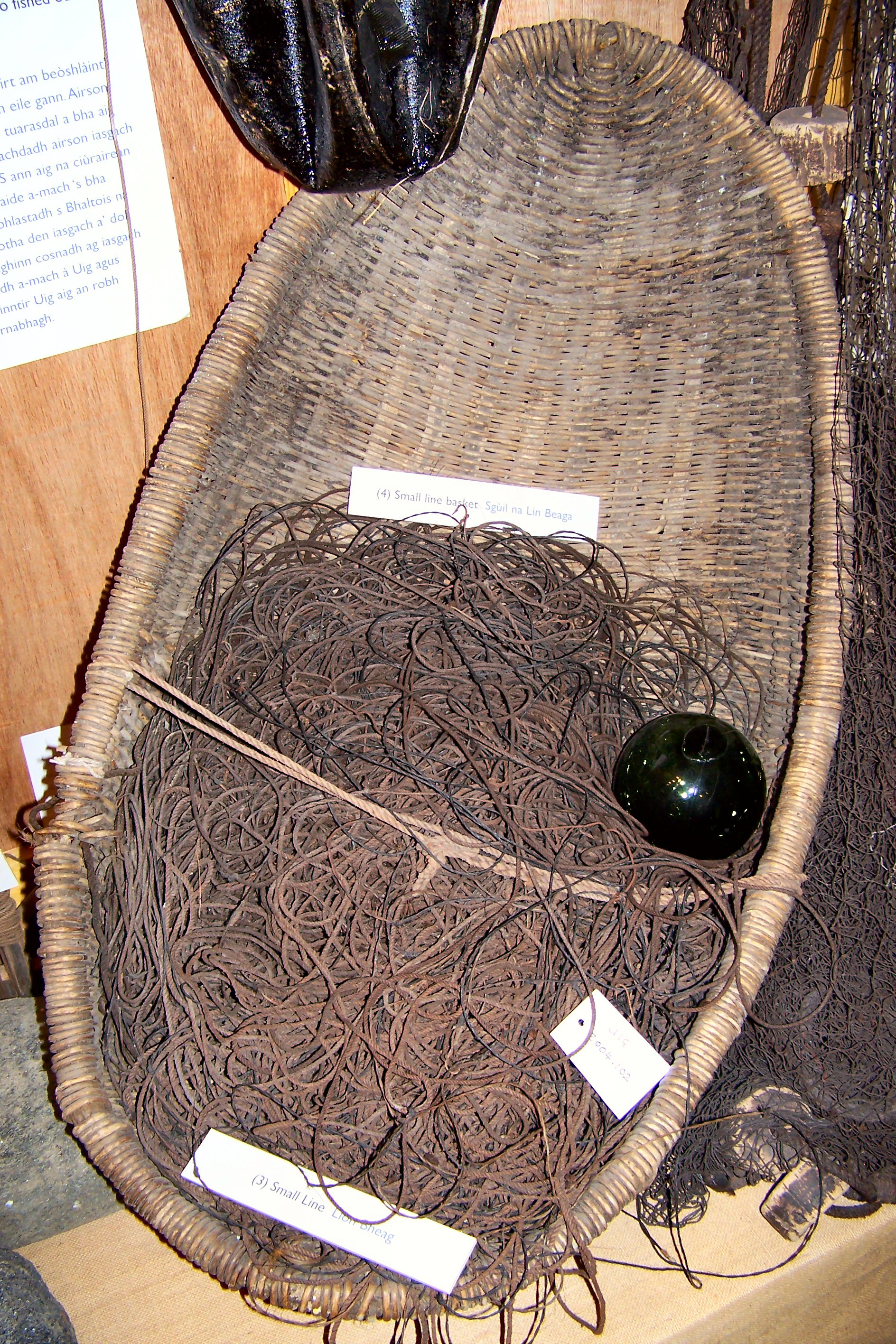 Small Line Basket. Uig Historical Society Museum