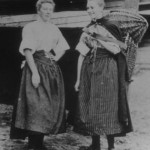 Two Fisherrow fishwives at the foot of Bush Street. 1904. Musselburgh Museum Committee