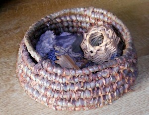 Replica of Basket found in Perth Archeological Dig made with willow and rushes